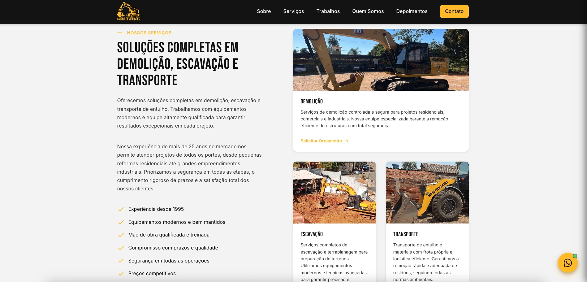 Smart Demolição — Services and technical capabilities